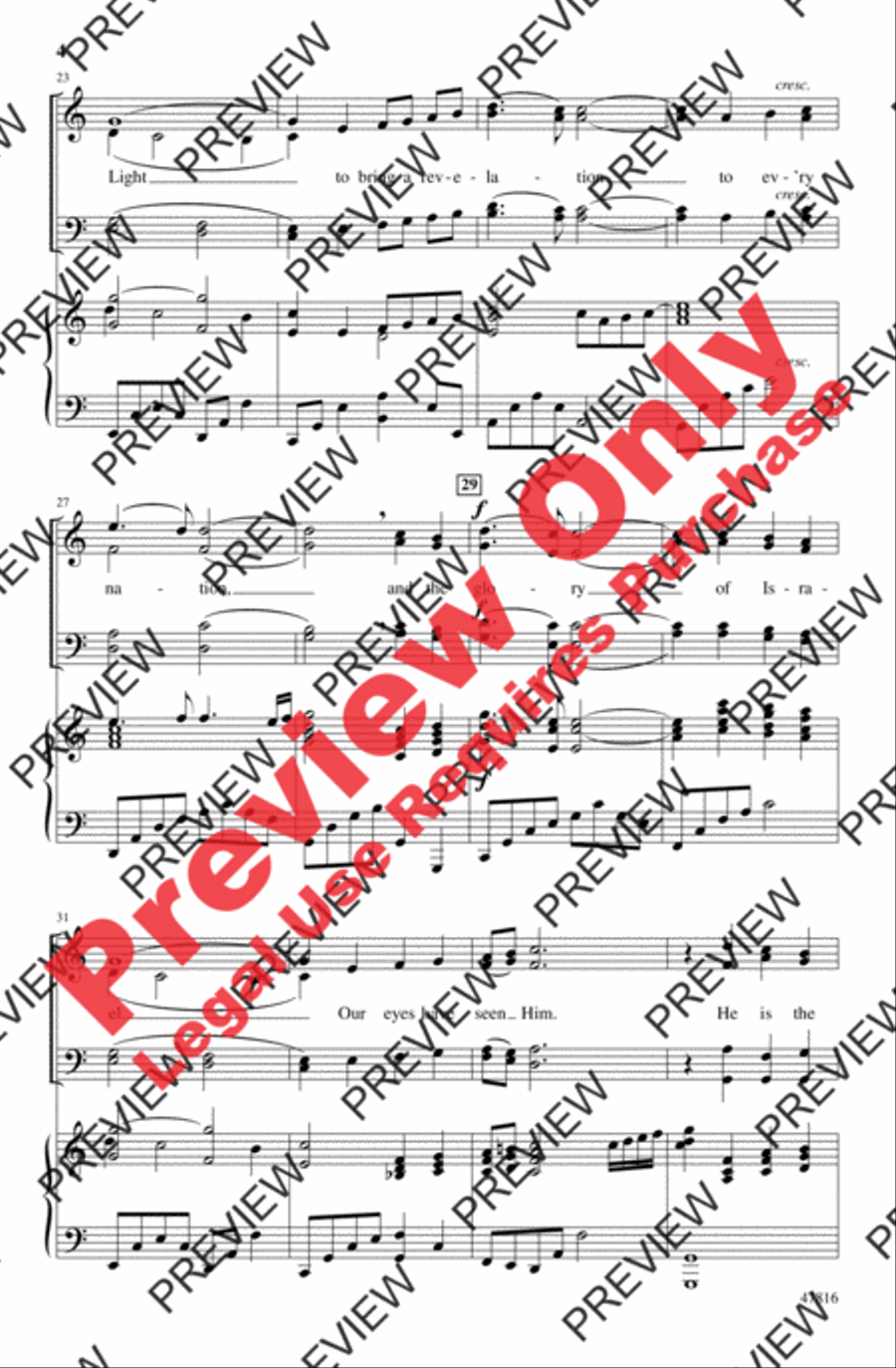 He Is the Light 4-Part scores gallery preview page 4