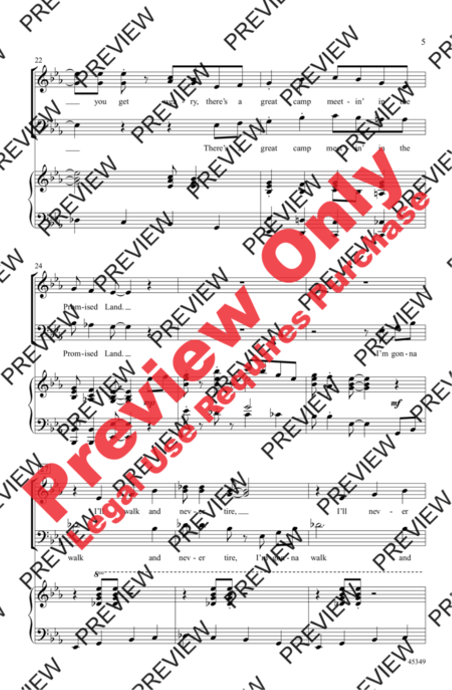 Walk Together, Children 3-Part scores gallery preview page 5
