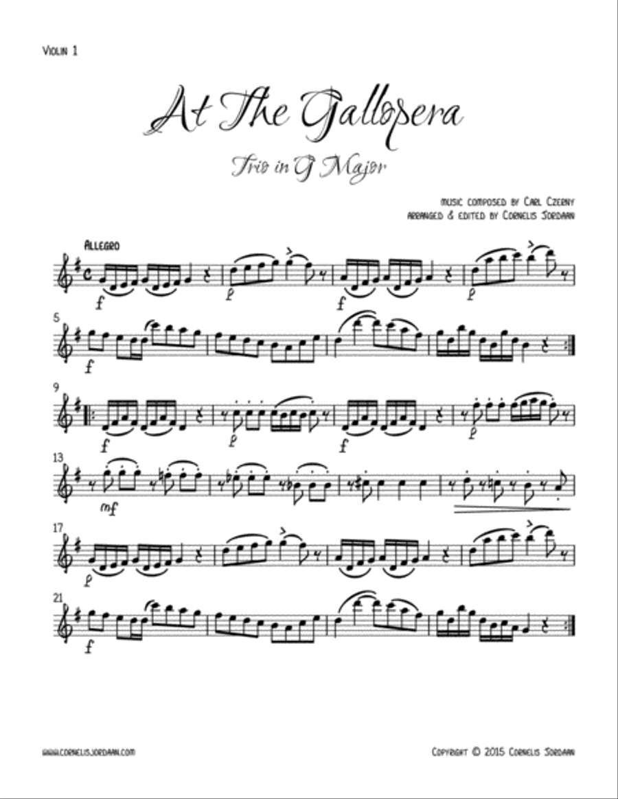 At The Gallopera, trio for 2 violins & viola String Duet scores gallery preview page 3