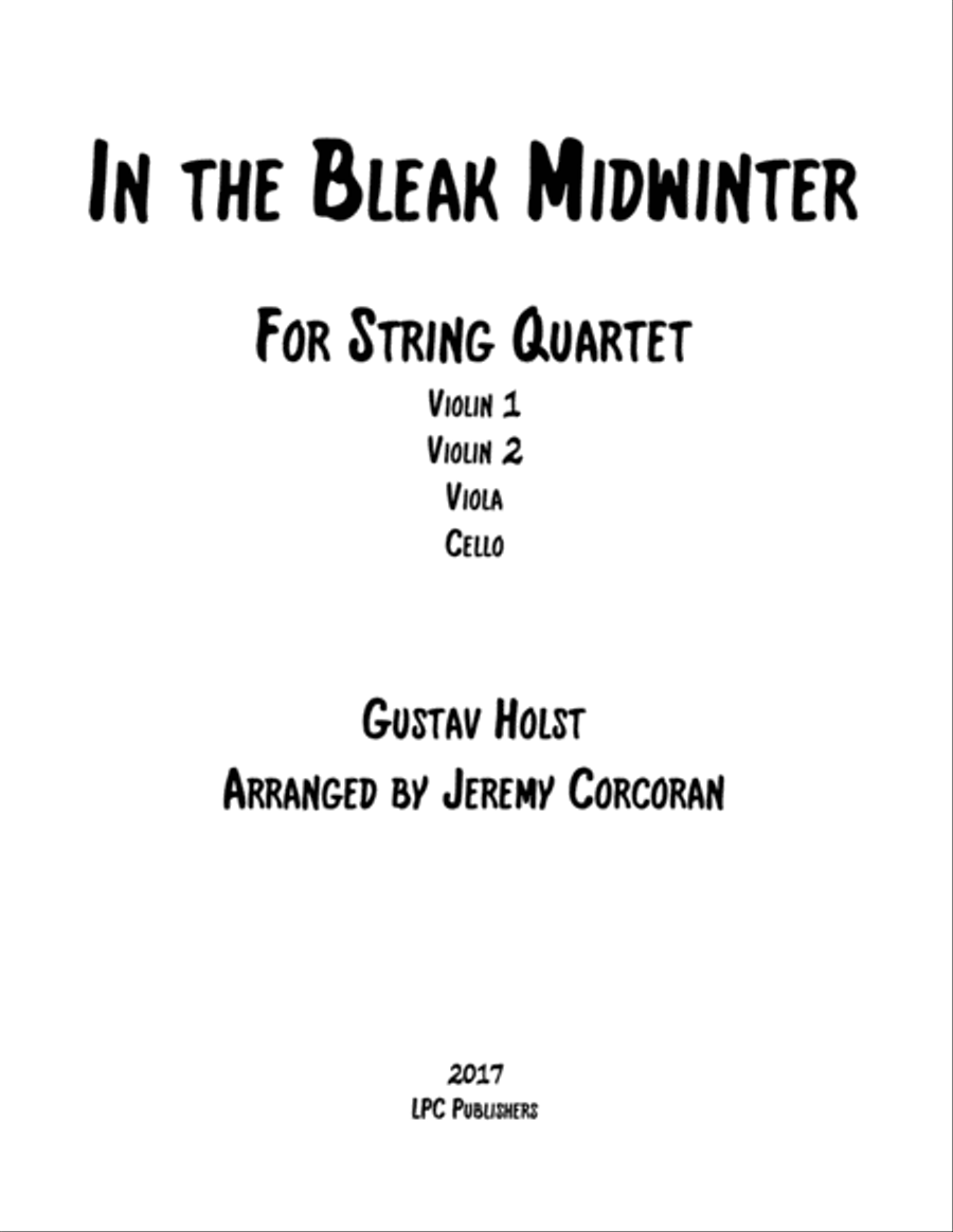 In the Bleak Midwinter for String Quartet String Quartet scores gallery preview page 1