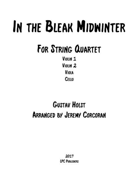 In the Bleak Midwinter for String Quartet image number null
