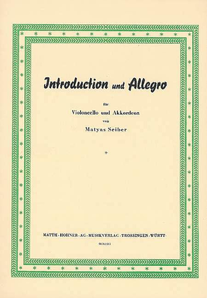 Book cover for Seiber M Introduction Und Allegro