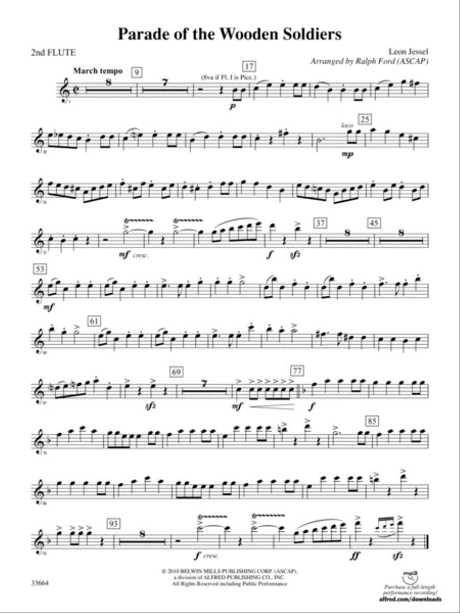 Parade of the Wooden Soldiers: 2nd Flute Full Orchestra scores gallery preview page 1