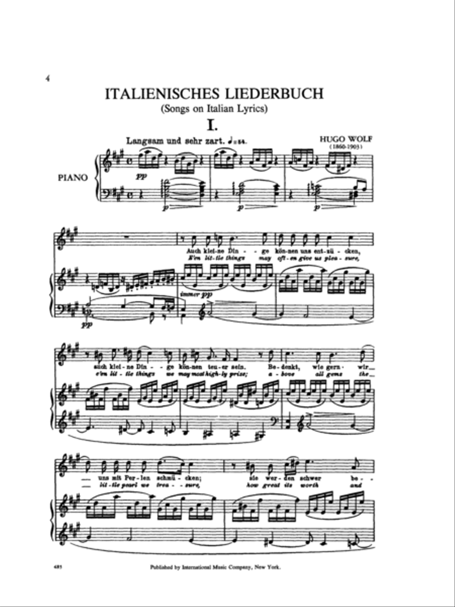 Book Of Italian Lyrics. 46 Songs (G. & E.) Original Keys - Volume I Voice Solo scores gallery preview page 2