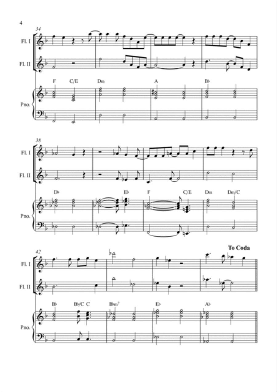 Goodbye Yellow Brick Road Flute Duet scores gallery preview page 4