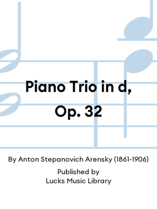 Book cover for Piano Trio in d, Op. 32