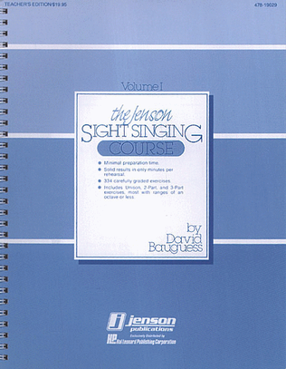 Book cover for The Jenson Sight Singing Course (Vol. I)