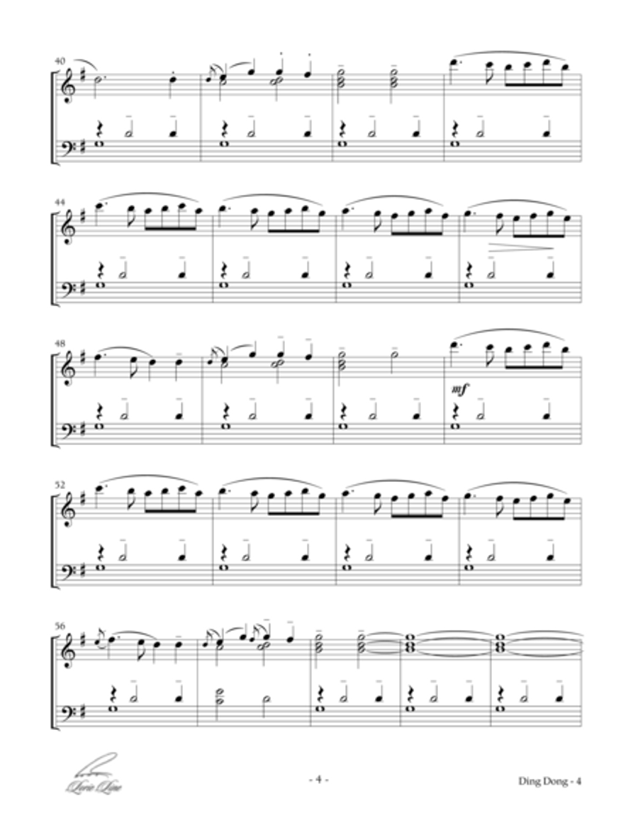 Ding Dong Merrily On High Piano Solo scores gallery preview page 4