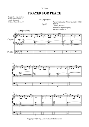 Prayer for Peace, Op. 23 (Organ Solo) by Ausra Motuzaite-Pinkeviciene