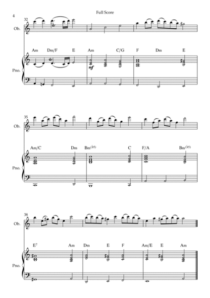 Rondeau (from Abdelazer) for Oboe Solo and Piano Accompaniment with Chords image number null