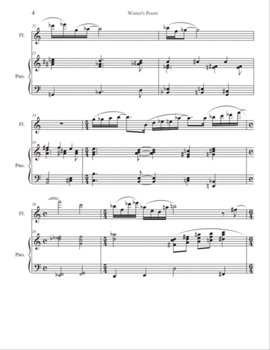 Winter's Poem Flute Solo scores gallery preview page 5