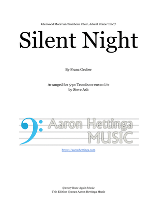 Silent Night - for Trombone Quintet/Choir