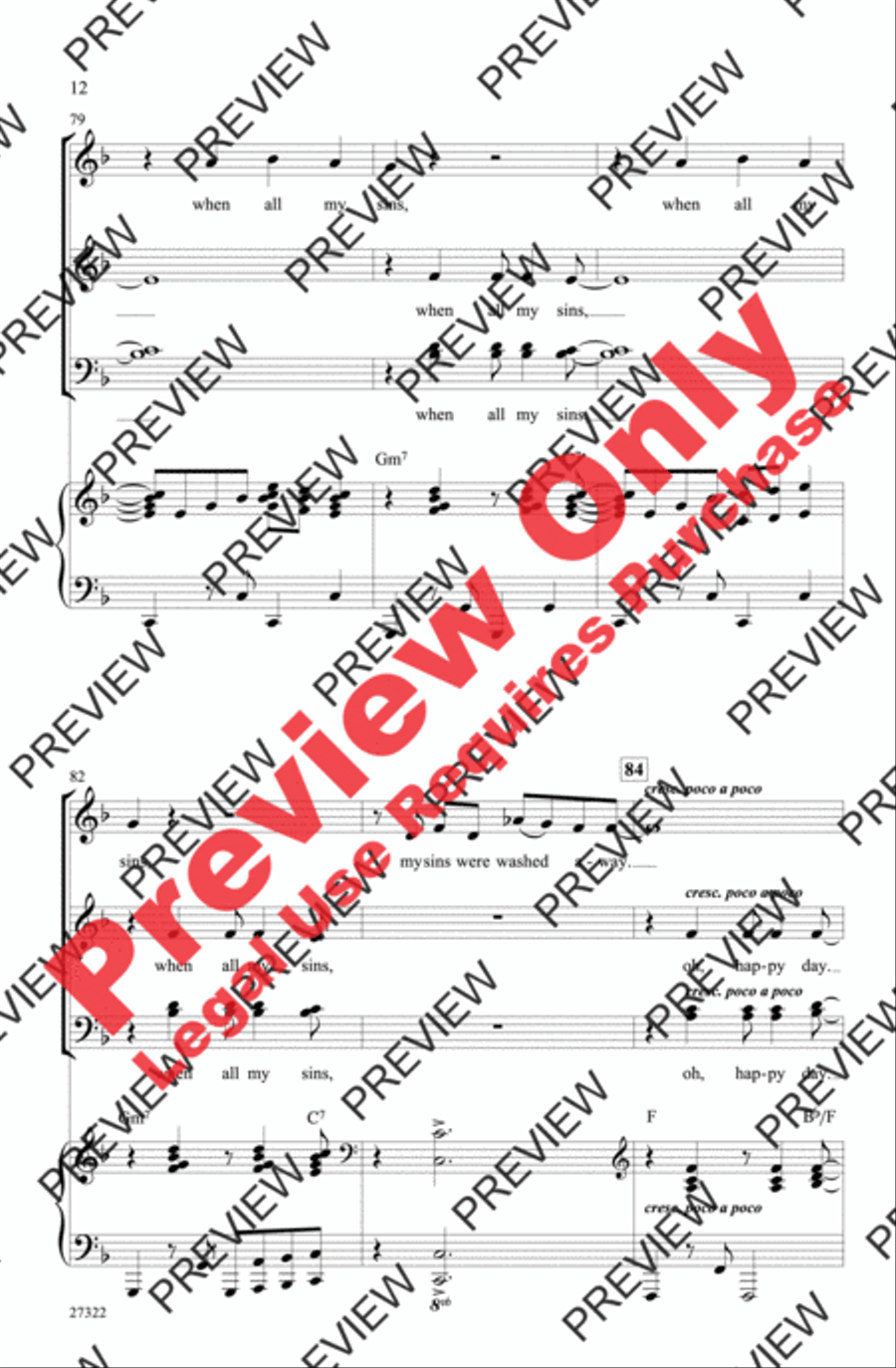 Hallelujah, Get Happy! (A Medley) 4-Part scores gallery preview page 12