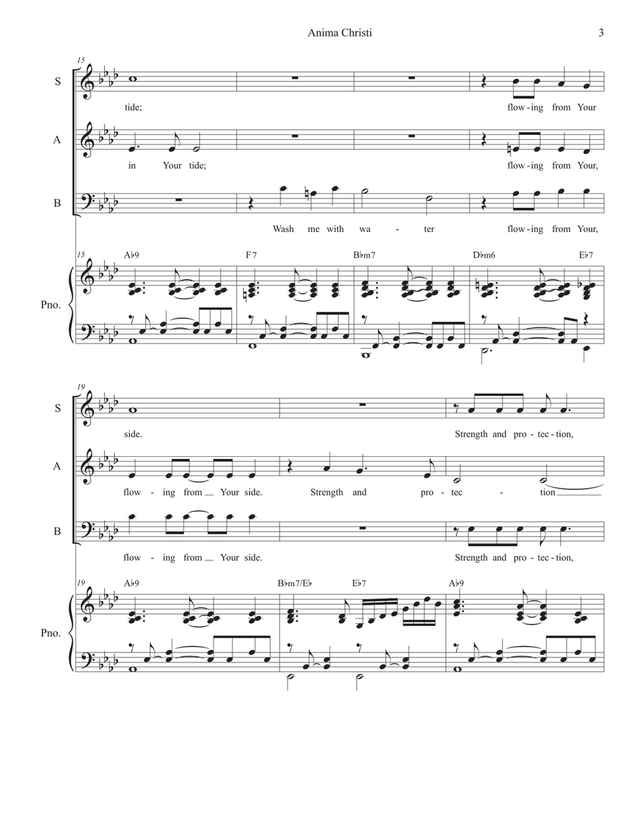 Anima Christi (Vocal Trio - (SAB) 3-Part scores gallery preview page 3