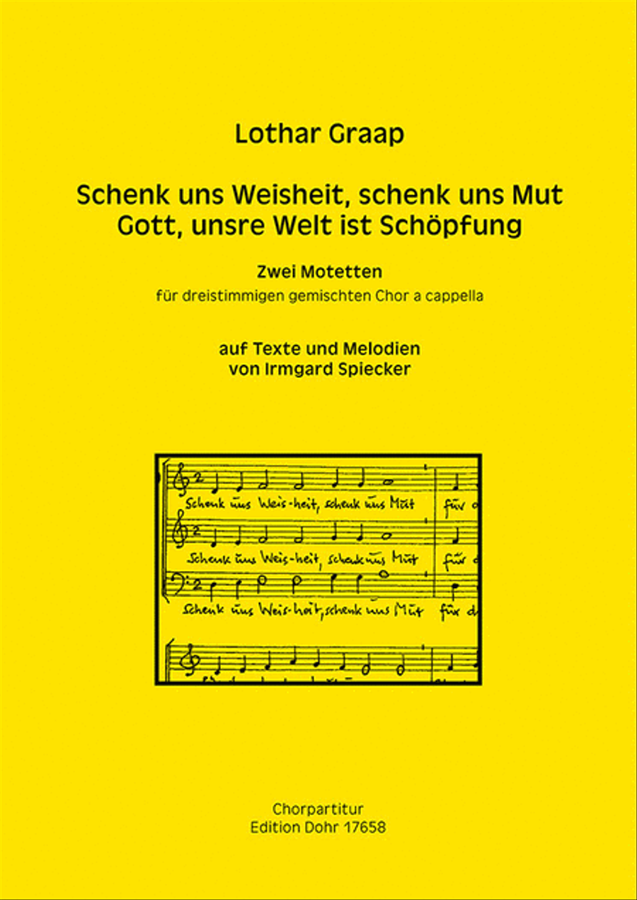 Zwei Motetten auf Texte und Melodien von Irmgard Spiecker für dreistimmigen gemischten Chor a cappella 3-Part scores gallery preview page 1