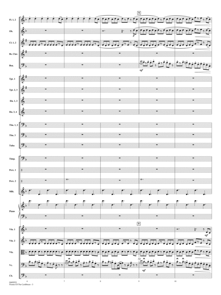 Pirates of the Caribbean (arr. Ted Ricketts) - Full Score