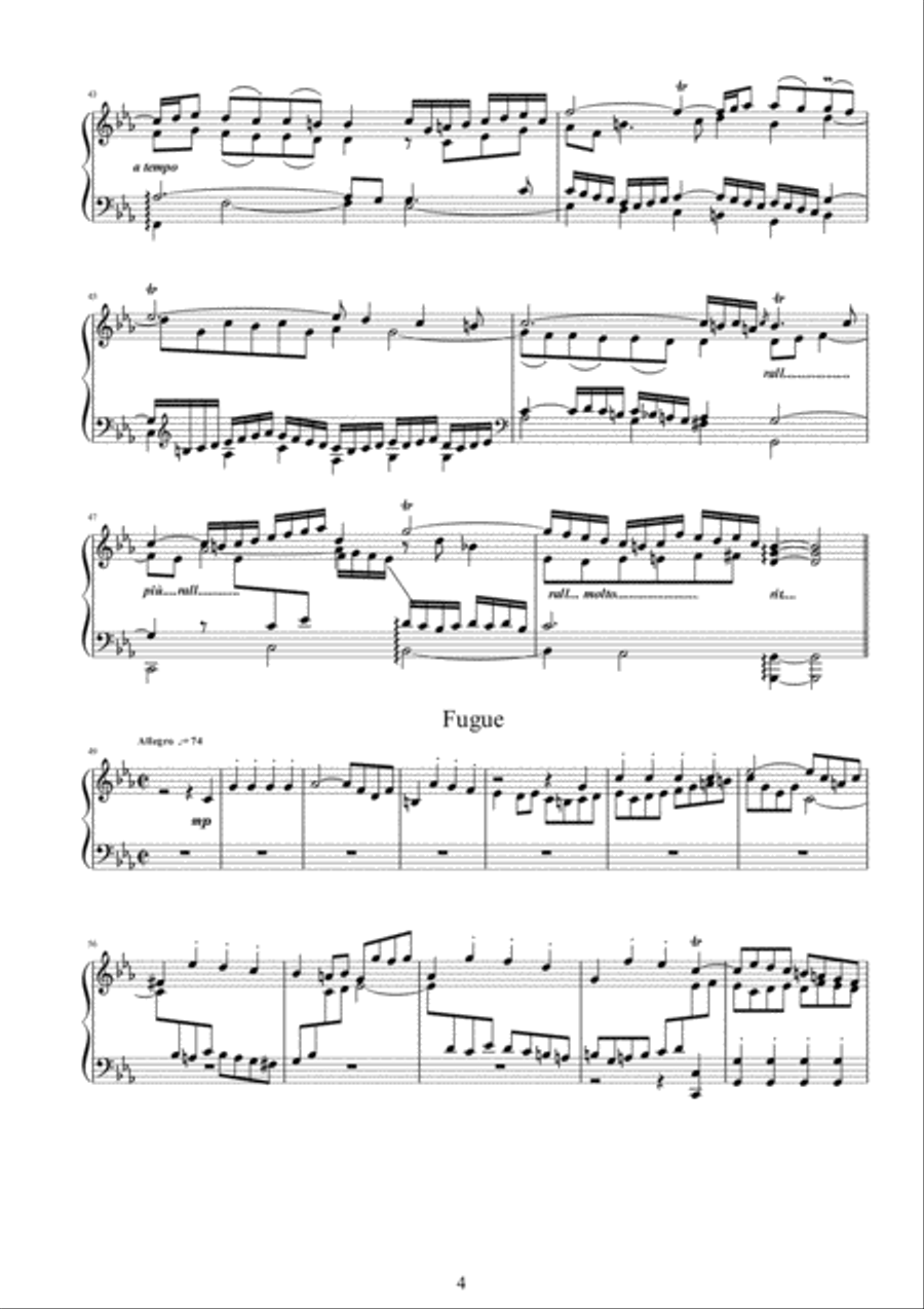 Fantasia and Fugue in C minor BWV 537 Piano Solo scores gallery preview page 4
