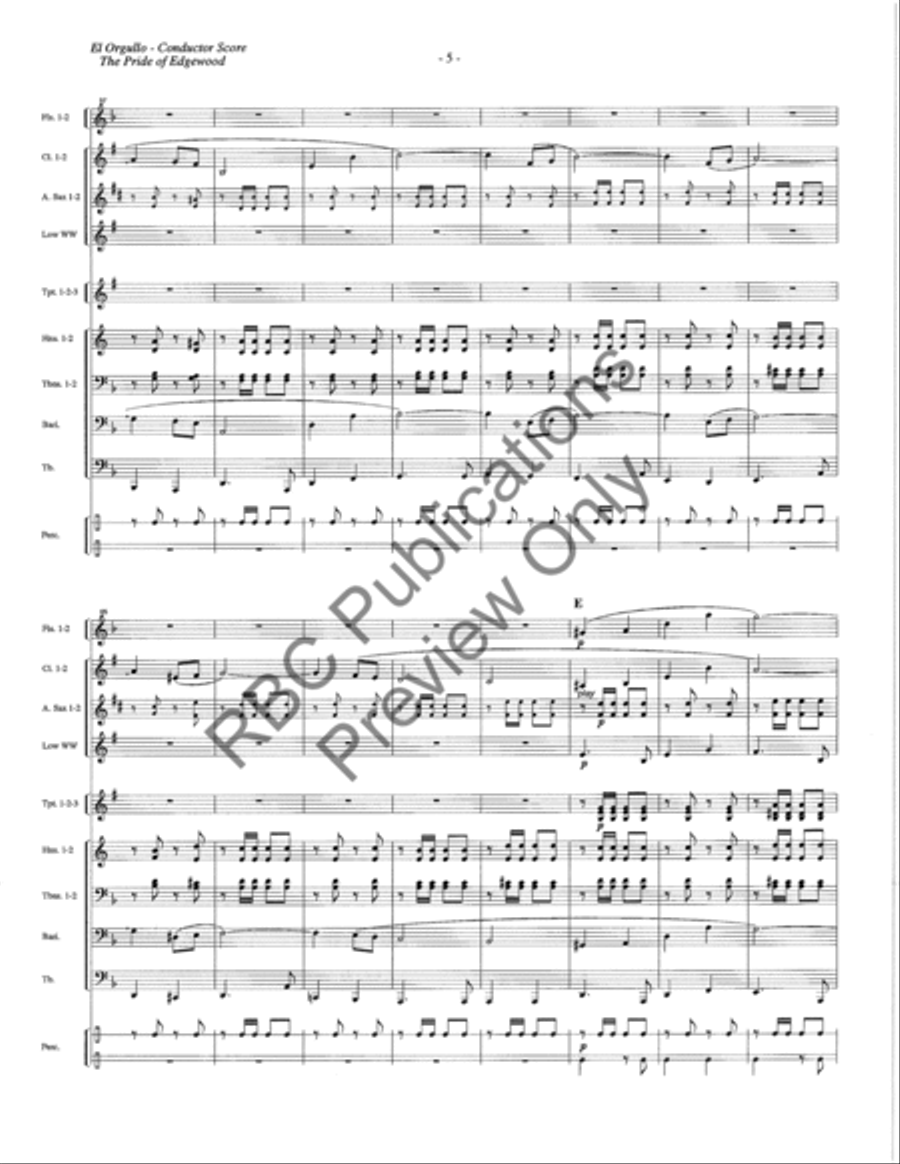 El Orgullo (Score) El Orgullo (Score) Concert Band scores gallery preview page 10