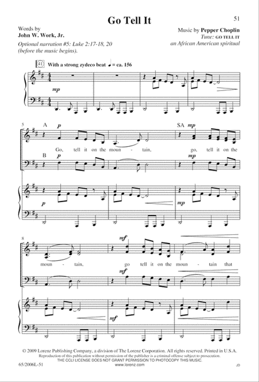 I Hear the Prophet Callin' 3-Part scores gallery preview page 52