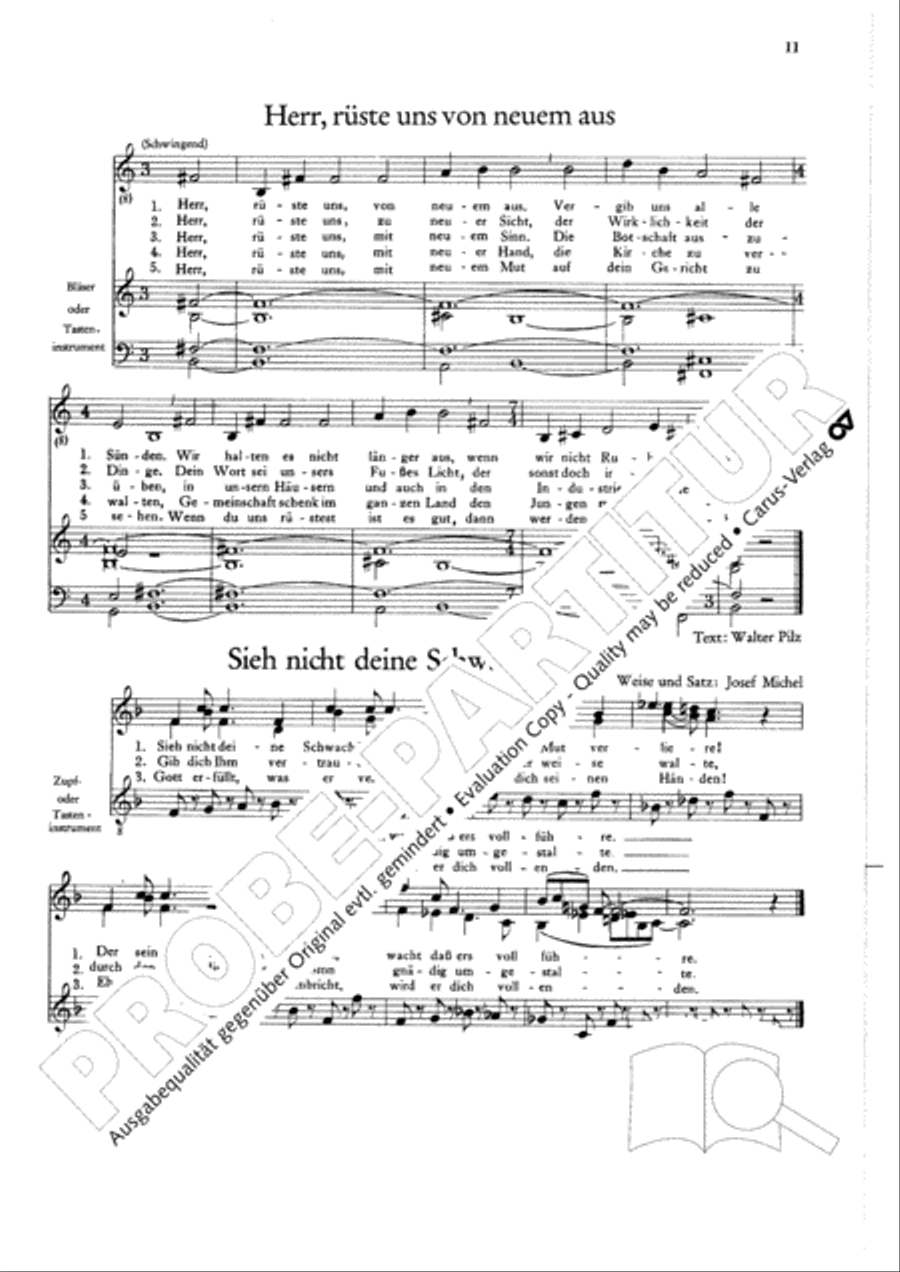 Michel: Neue Lieder fur Jugend und Gemeinde Choir scores gallery preview page 12