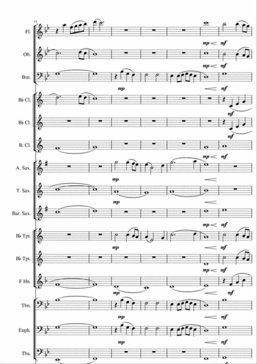 A Piece of Paradise Concert Band scores gallery preview page 4