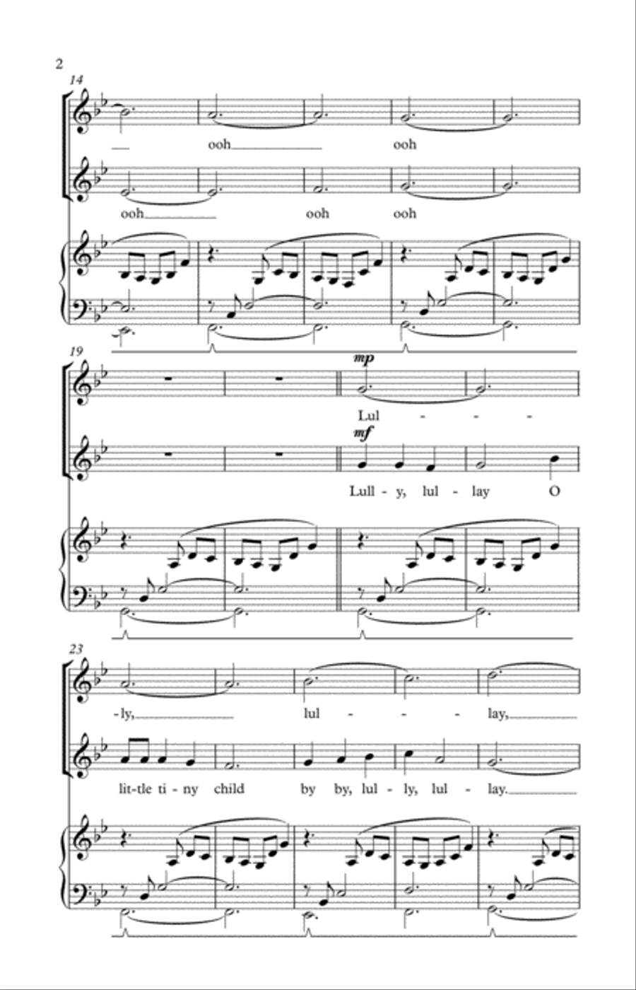Lully, Lullay - The Coventry Carol SA scores gallery preview page 2