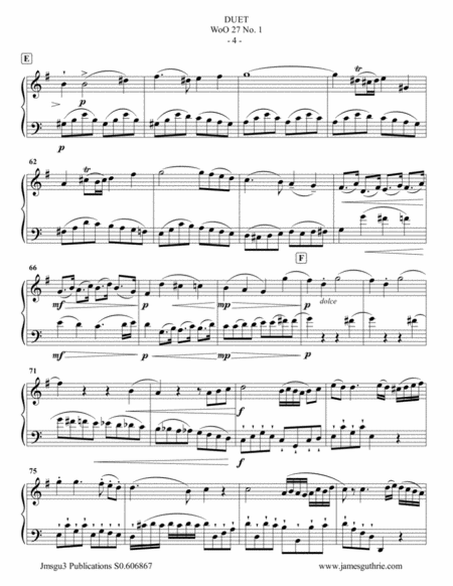 Beethoven: Three Duets WoO 27 for French Horn & Cello image number null