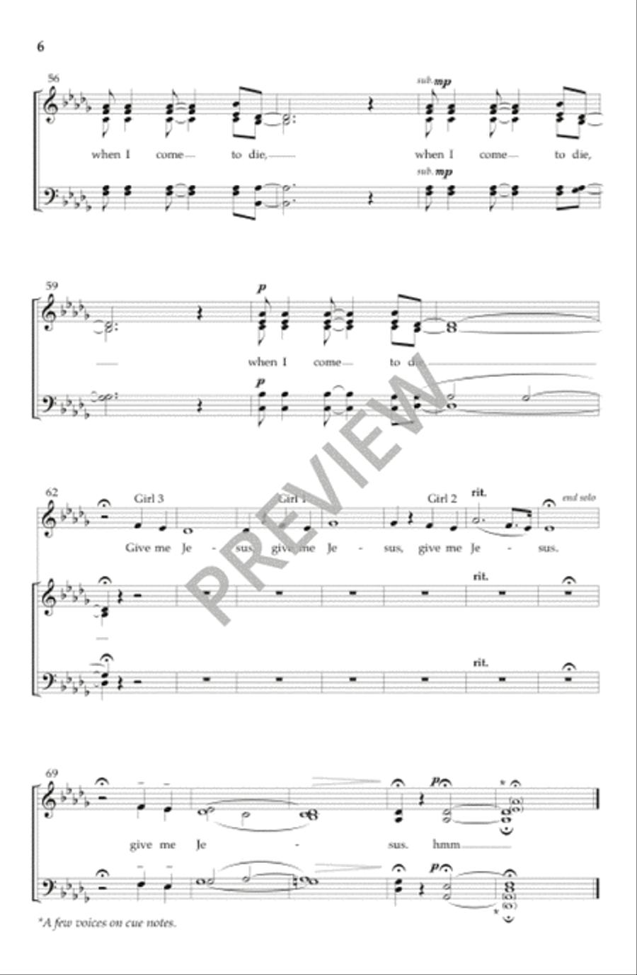 Give Me Jesus 4-Part scores gallery preview page 7