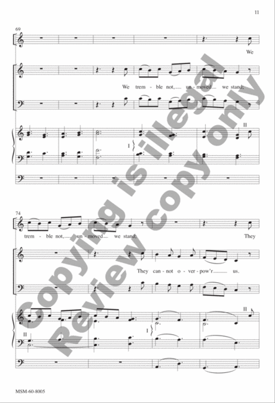 A Mighty Fortress Is Our God (Choral Score) 4-Part scores gallery preview page 11