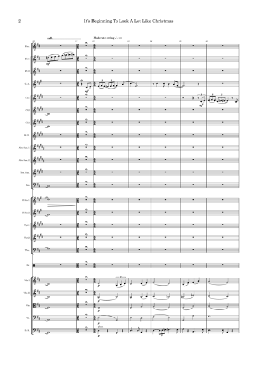 It's Beginning To Look Like Christmas Full Orchestra scores gallery preview page 2