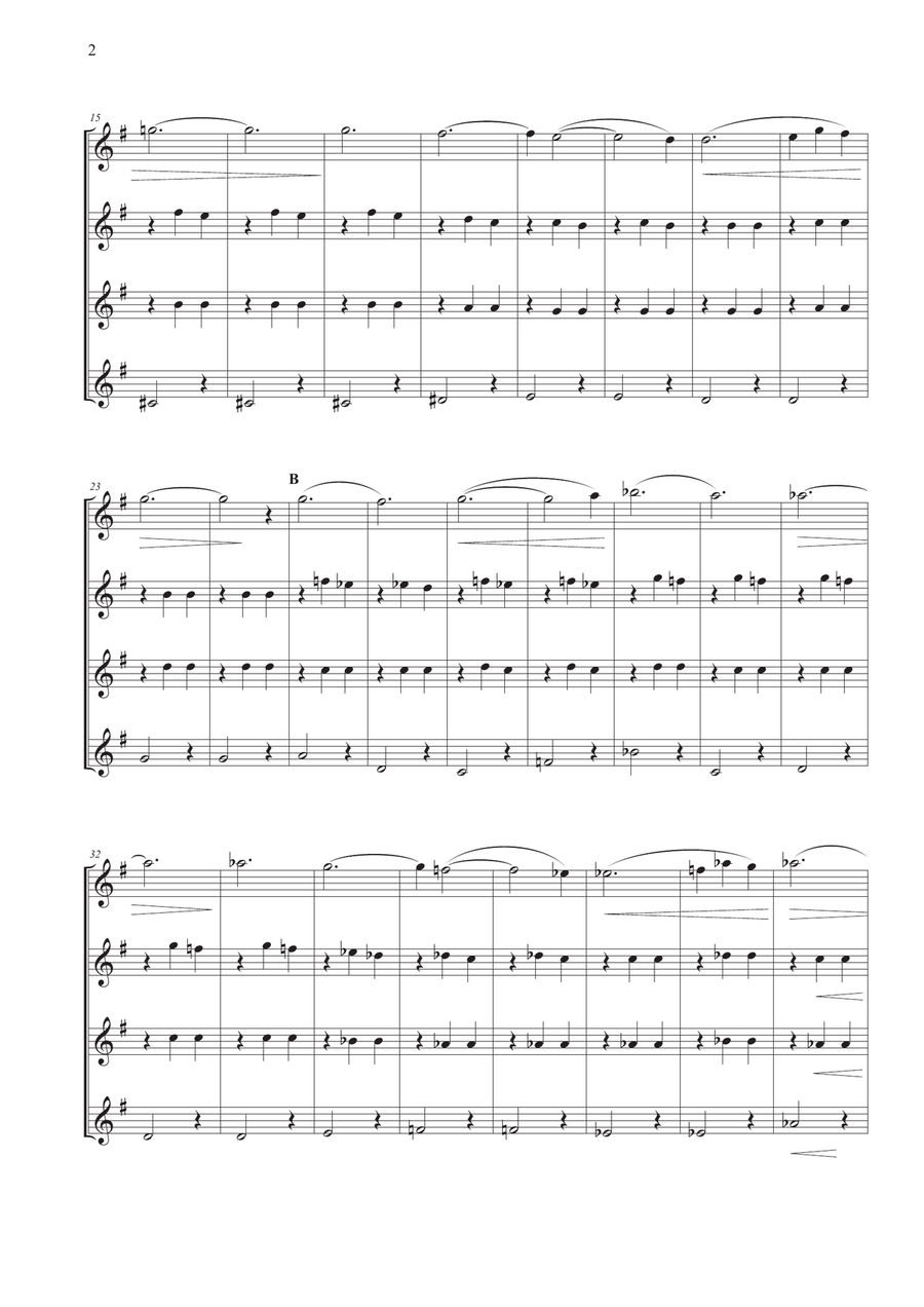 Valse Triste for Flute Quartet Flute Quartet scores gallery preview page 2