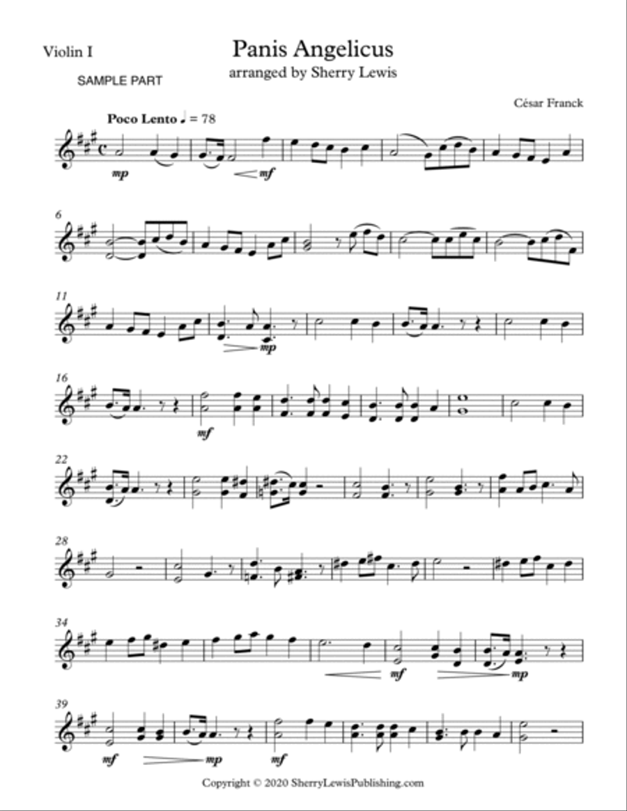PANIS ANGELICUS String Duo, Intermediate Level for violin and cello String Duet scores gallery preview page 5