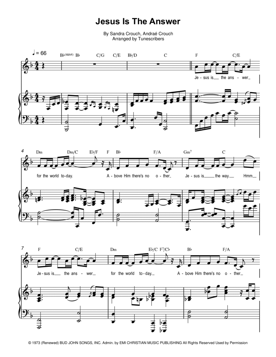 Jesus Is The Answer Voice scores gallery preview page 1