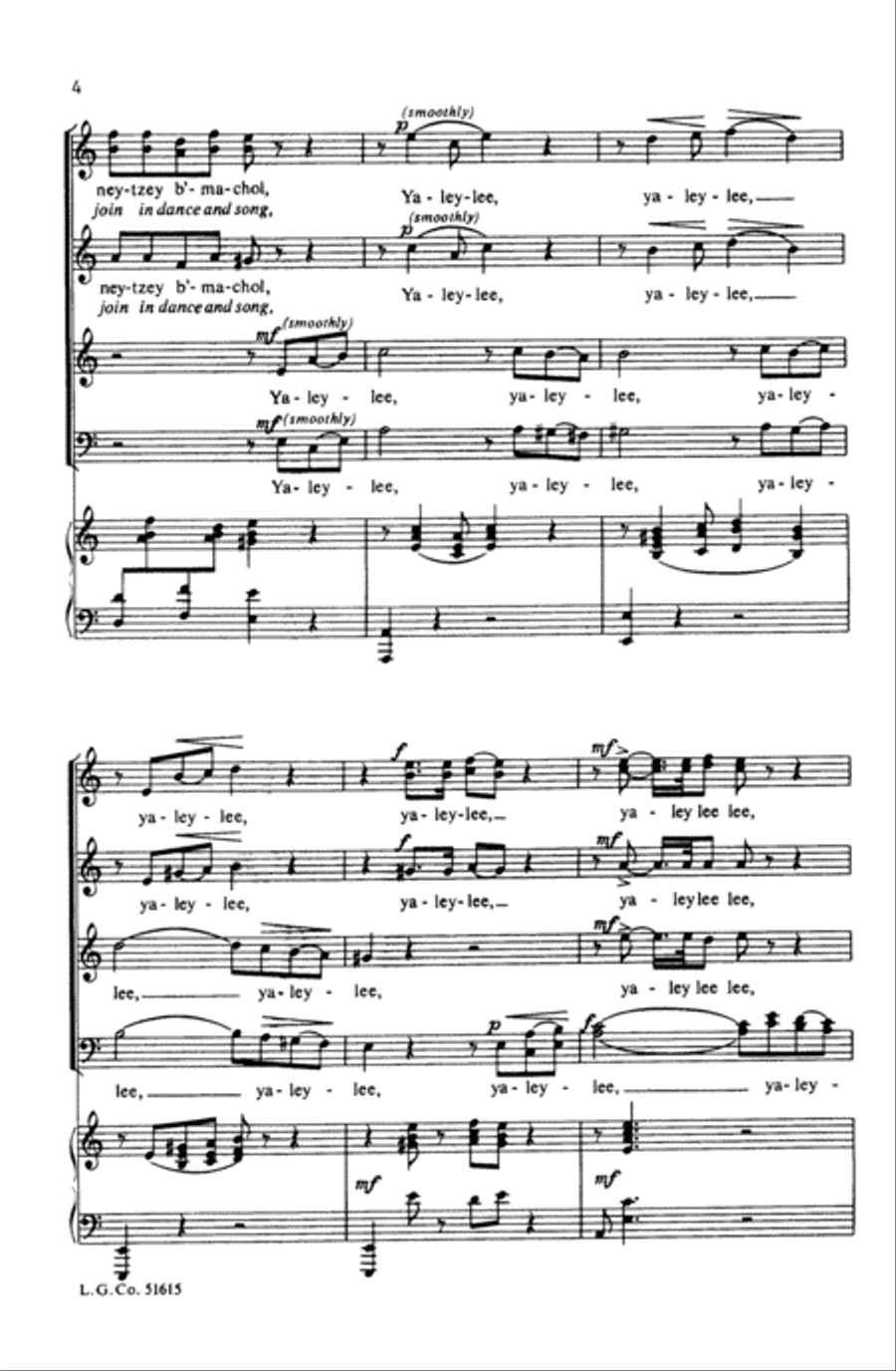 Hava Nevtzey B'Machol 4-Part scores gallery preview page 4