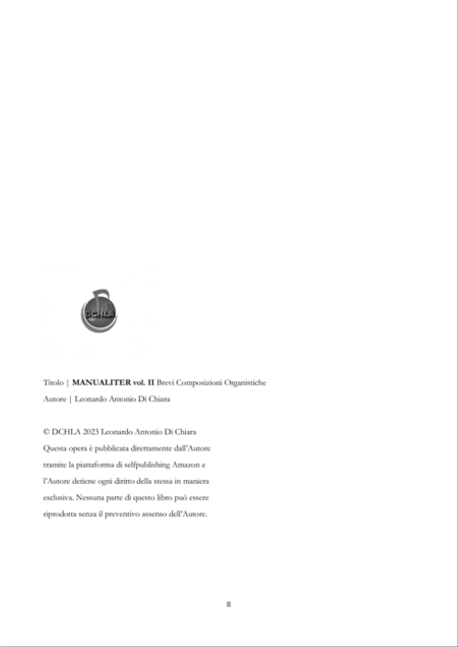 MANUALITER Vol. 2 dieci brevi composizioni organistiche Organ Solo scores gallery preview page 2