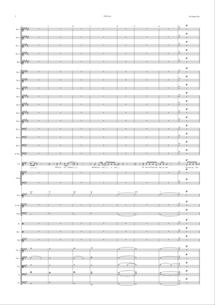 Oh Happy Day Full Orchestra scores gallery preview page 2