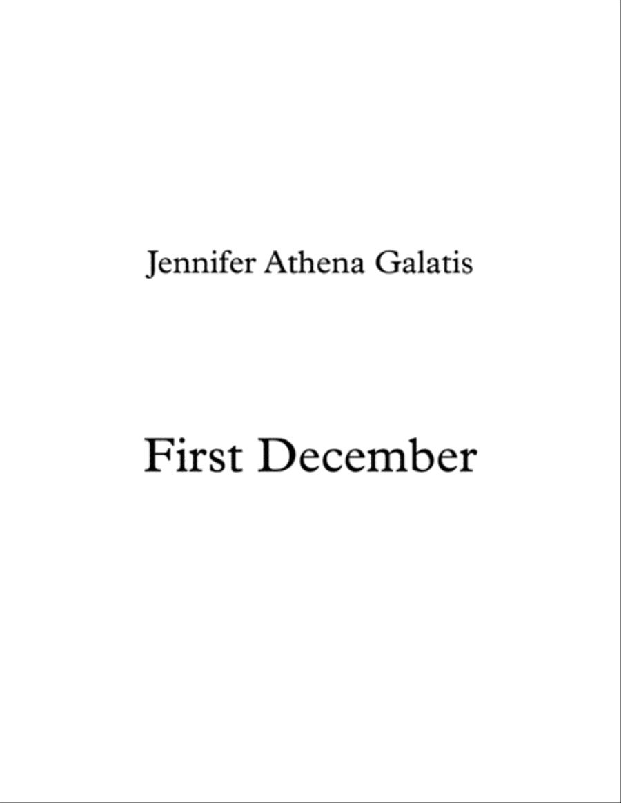 First December Piano Solo scores gallery preview page 1