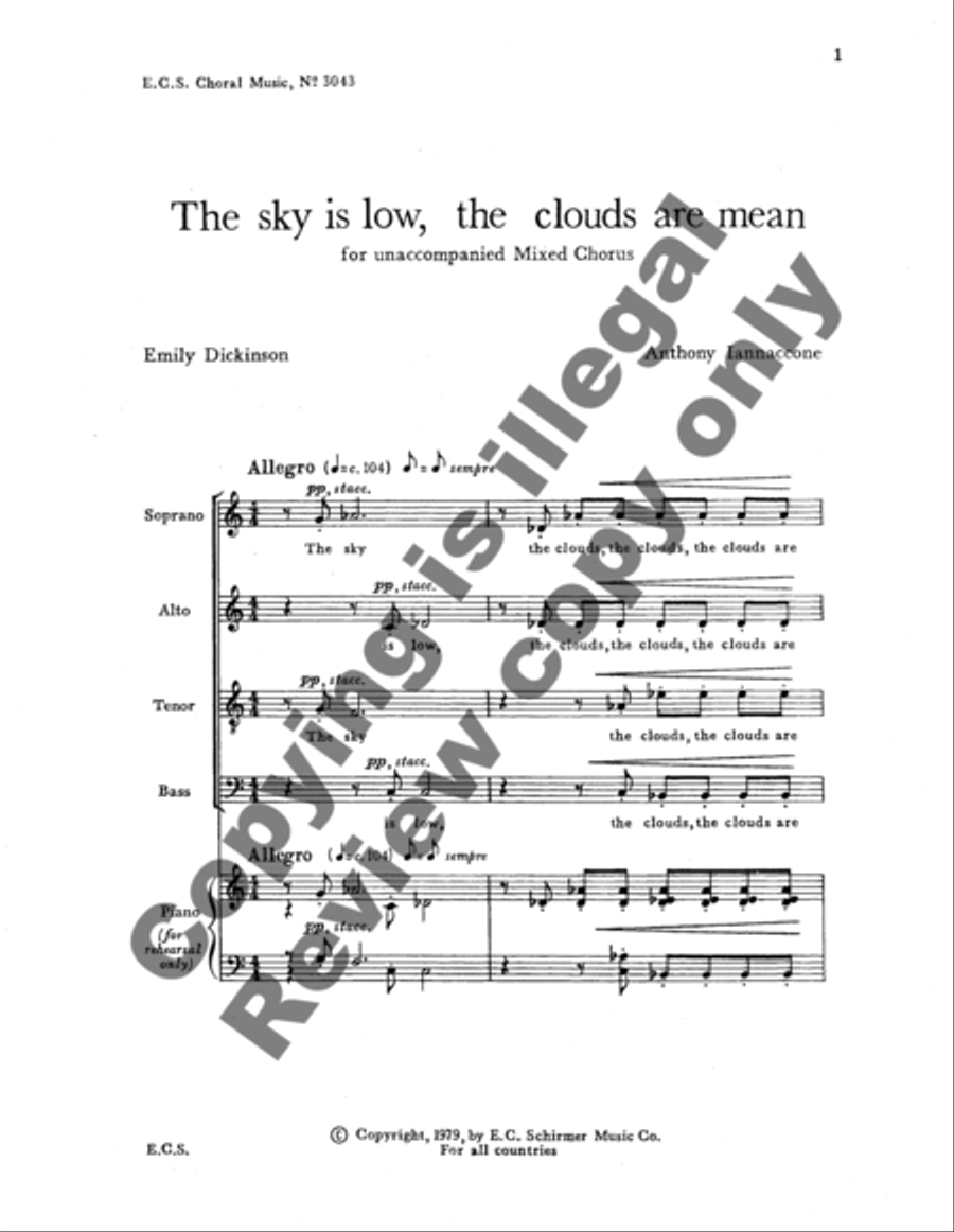 The Sky Is Low Clouds Are Mean 4-Part scores gallery preview page 10