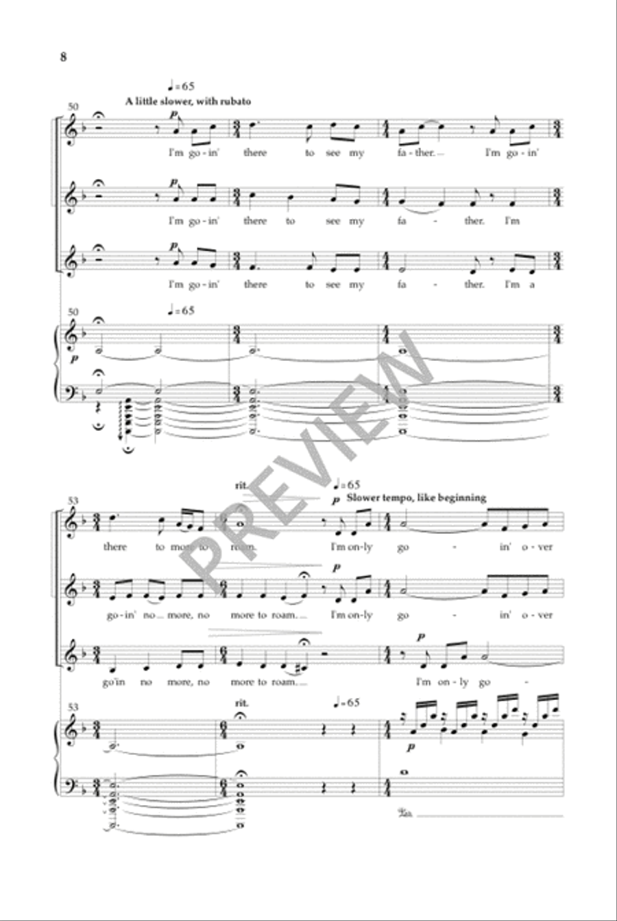 Poor Wayfaring Stranger SSA scores gallery preview page 7