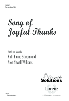 Book cover for Song of Joyful Thanks