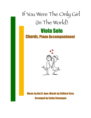 If You Were the Only Girl (In the World) (Viola Solo, Chords, Piano Accompaniment)