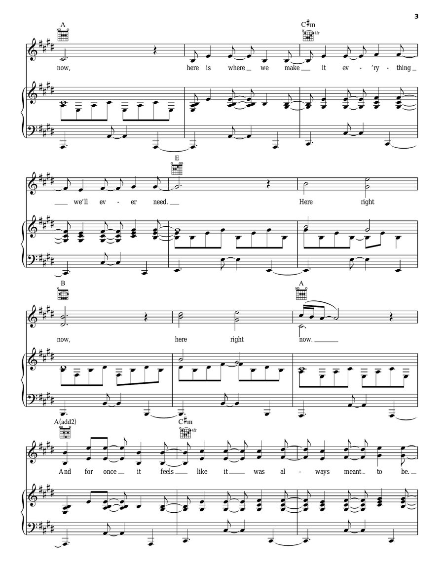 Here Right Now Here Right Now Guitar scores gallery preview page 3