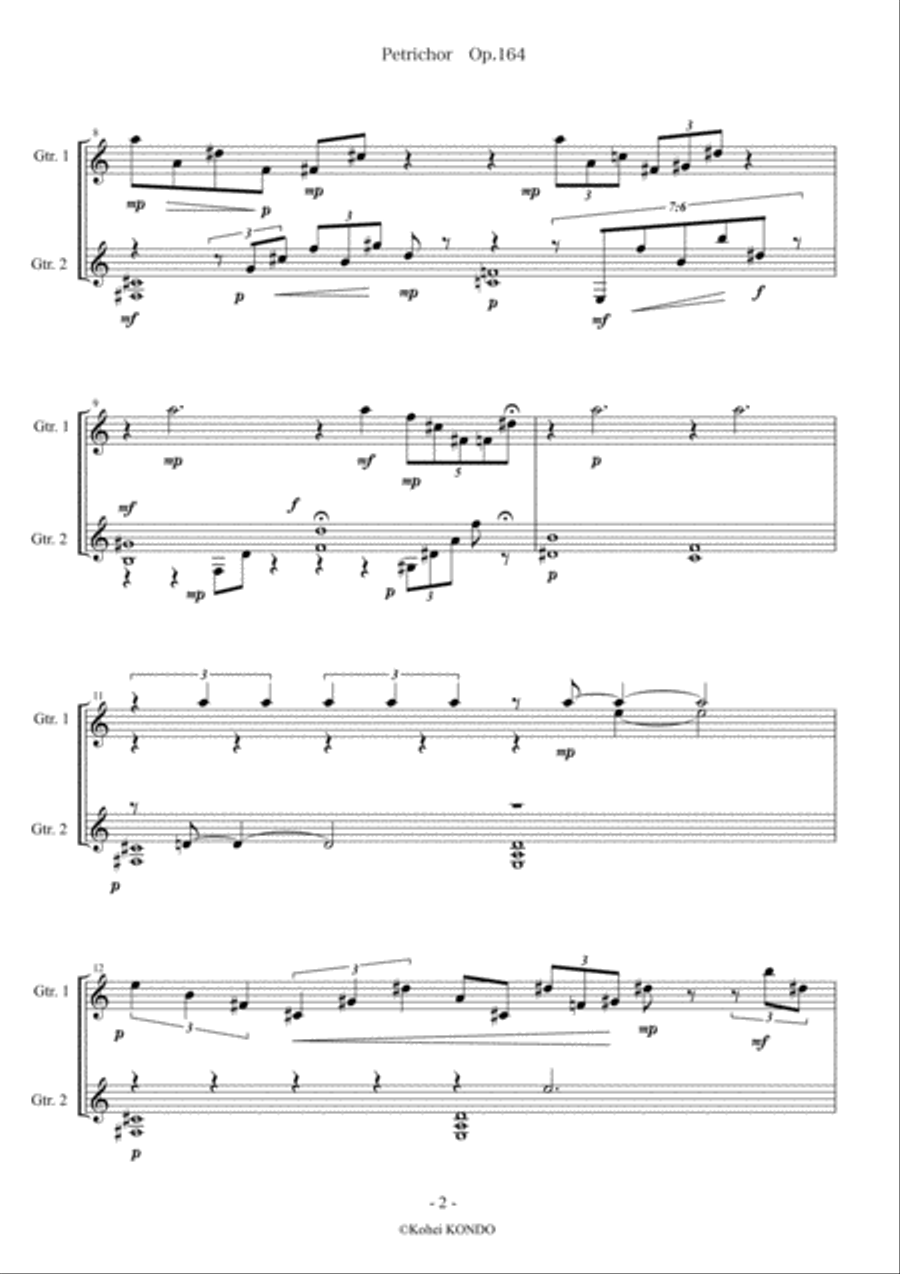 Petrichor Op.164 Guitar Duo