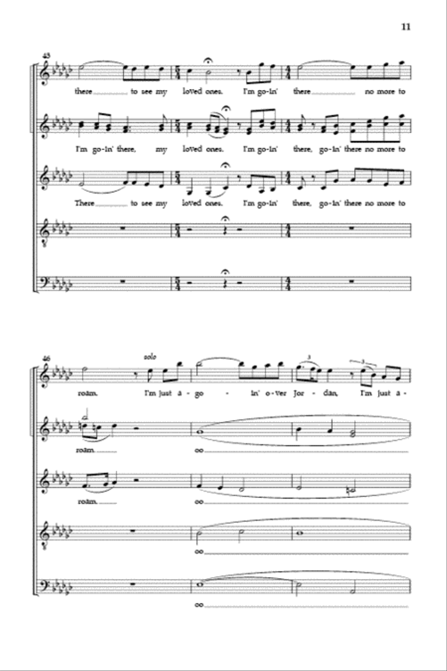 Poor Wayfaring Stranger Divisi scores gallery preview page 10
