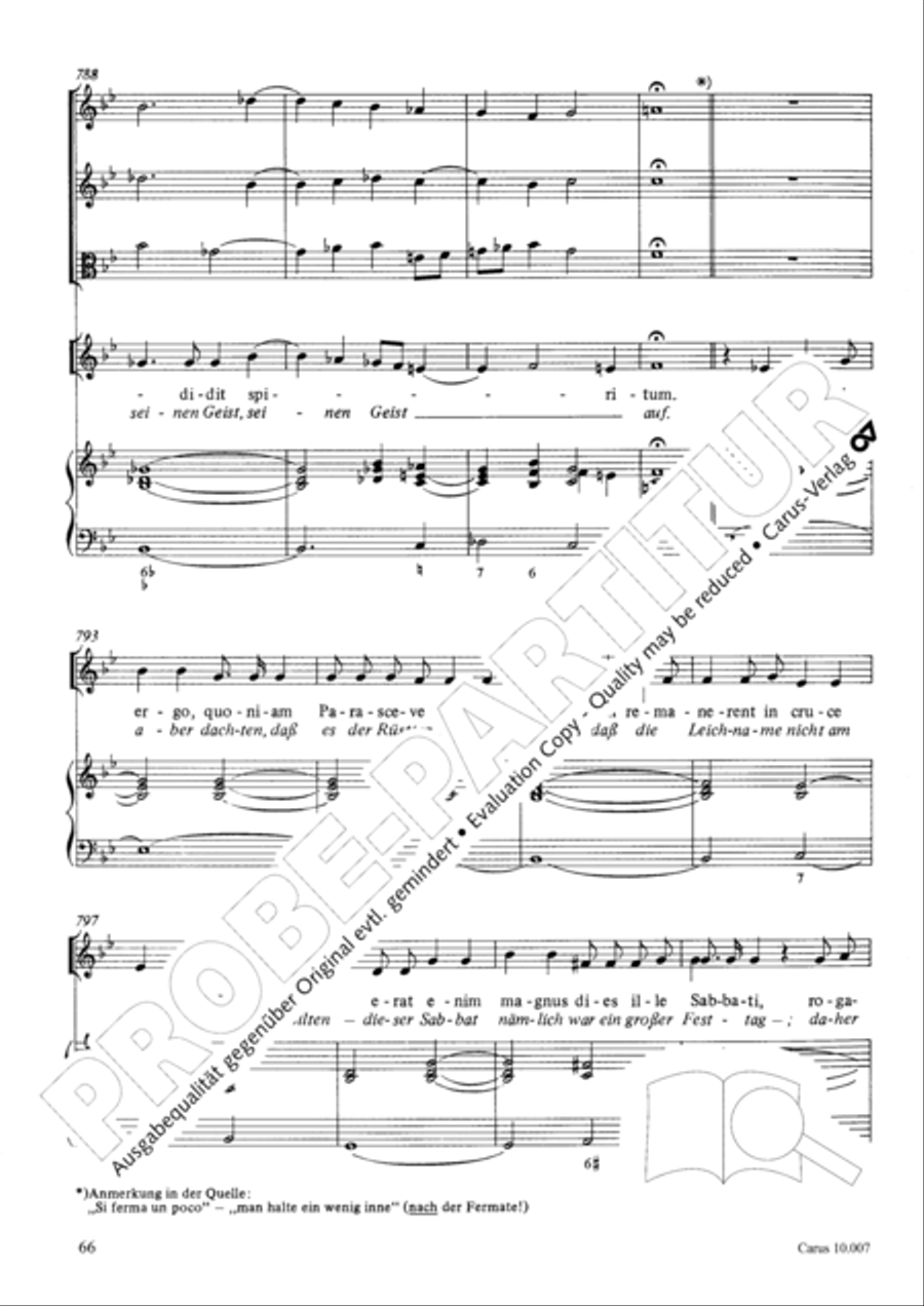 St. John Passion (Johannes-Passion) TB scores gallery preview page 67