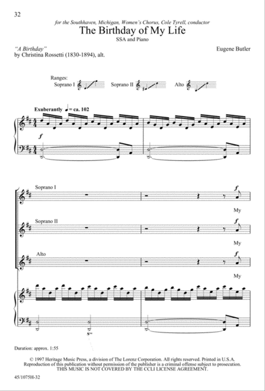 In Concert! for SSA SSA scores gallery preview page 34