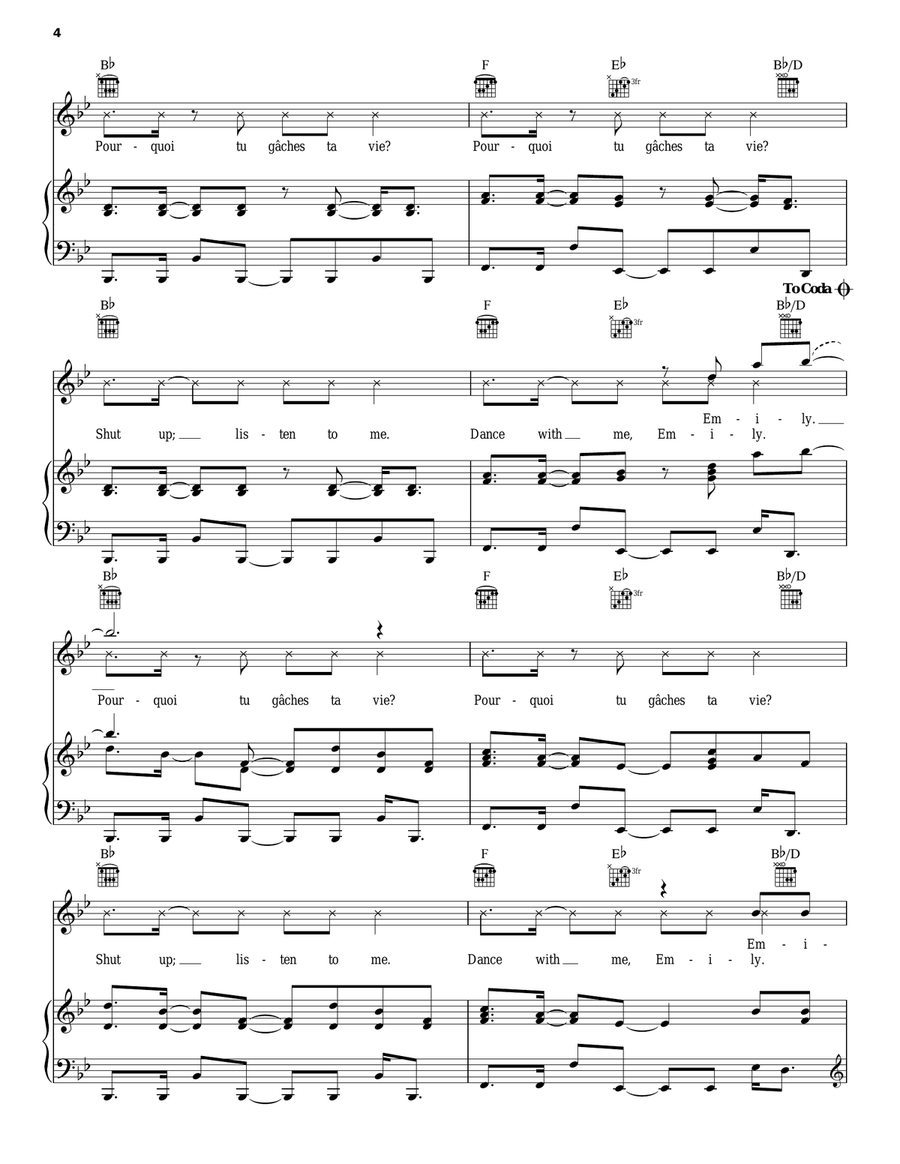 Emily Piano, Vocal, Guitar scores gallery preview page 4