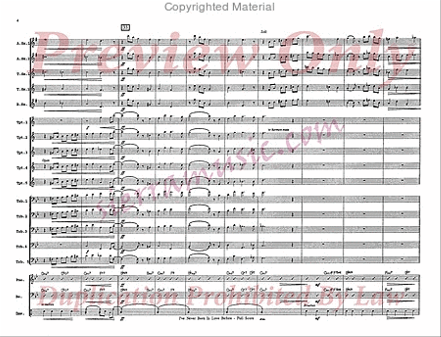 I've Never Been In Love Before Jazz Ensemble scores gallery preview page 5