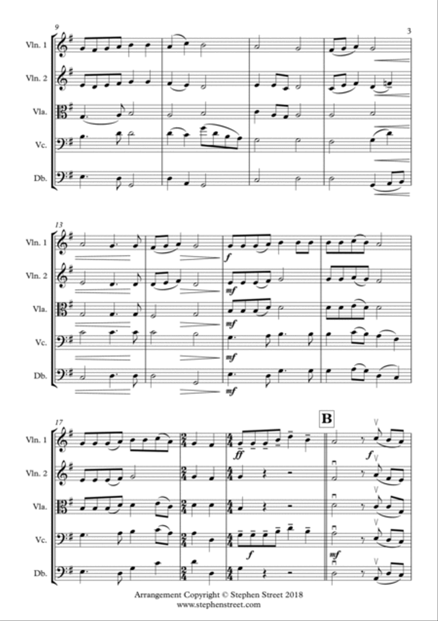 The National Anthem of South Africa, Nkosi Sikelel' iAfrika (String Quintet) String Quintet scores gallery preview page 3