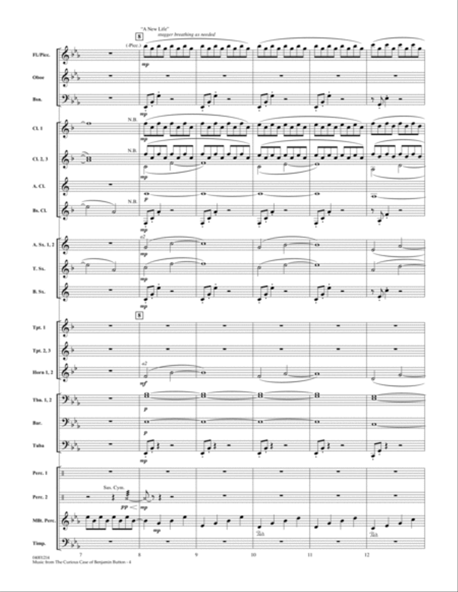 Music from The Curious Case of Benjamin Button - Full Score Score scores gallery preview page 3